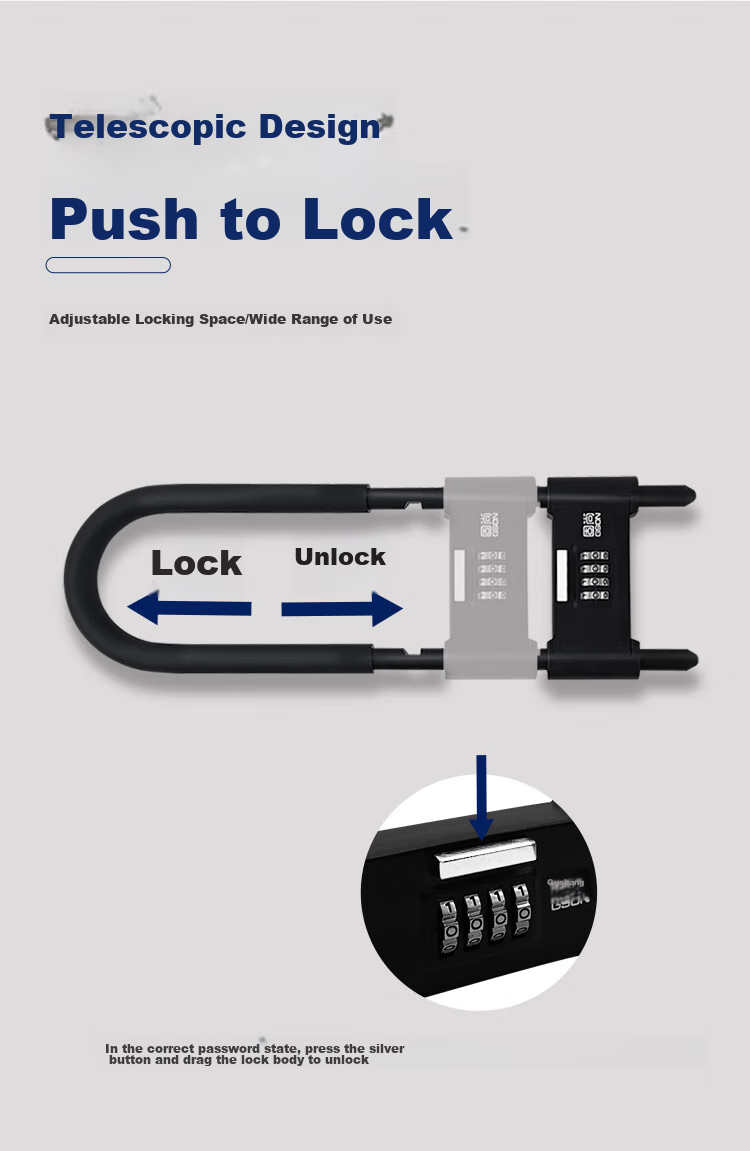 Замок GSON Padlock, U-образный замок, замок для стеклянной двери, кодовый замок U-образной формы, один комплект.