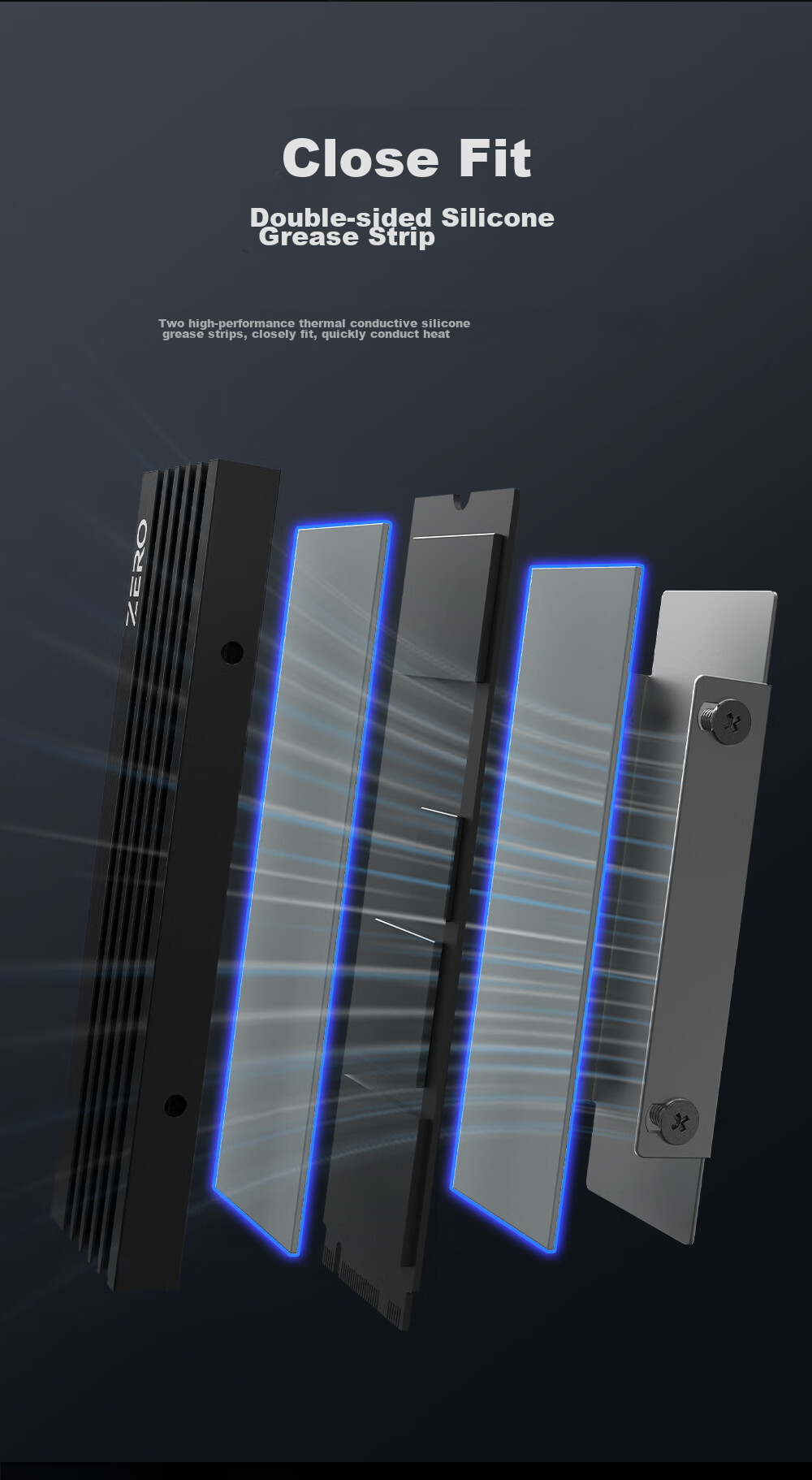 Охлаждение для SSD M.2 ID-COOLING ZERO M05, радиатор M.2 SSD, алюминиевый, 6мм