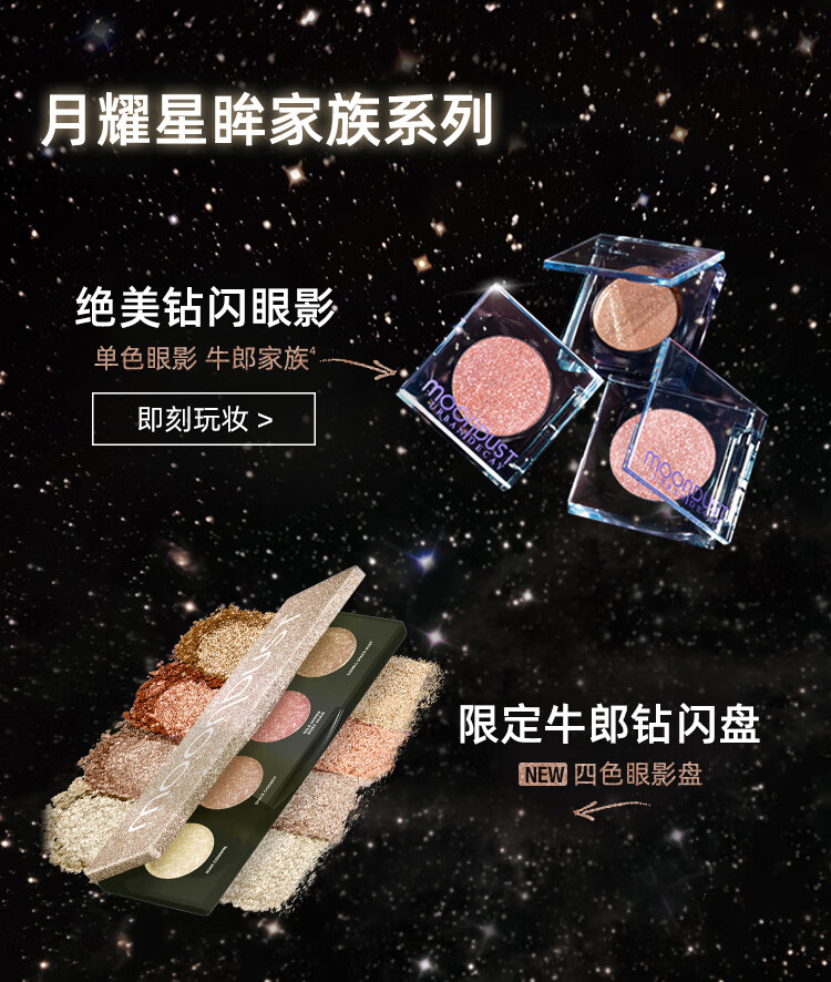 Urban Decay衰败城市ud牛郎盘4色眼影盘爆闪珠光亮片生日礼物七夕礼物送女友