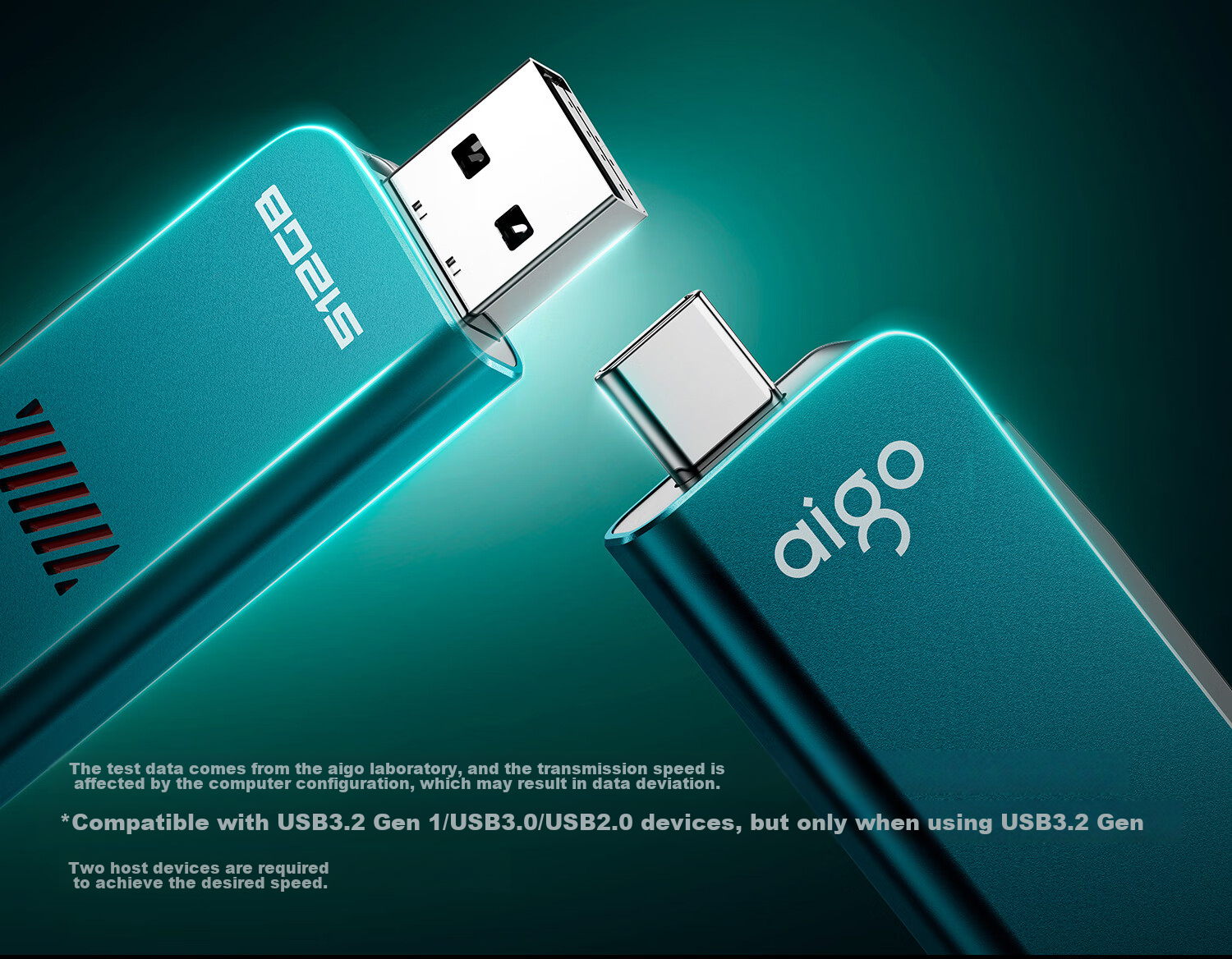 USB-флеш-накопитель Aigo U357S 256 ГБ, USB 3.2 Type-C, скорость чтения 1000 МБ/с, для телефонов, компьютеров, планшетов, универсальный, с выдвижным дизайном