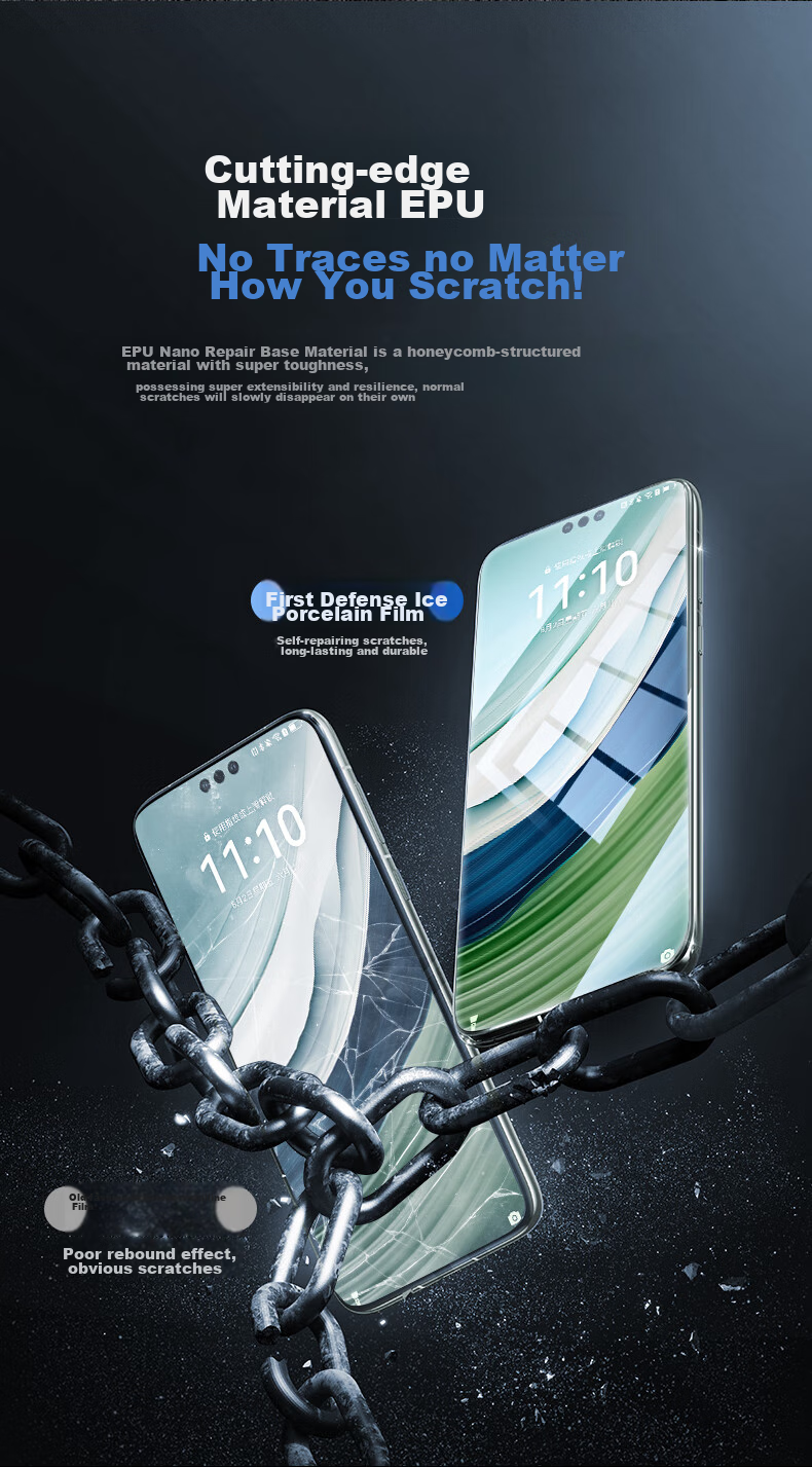Защитная пленка DIVI Ice Ceramic для Huawei Mate60/50, полноэкранная, гидрогелевая, высокая четкость, с защитой от отпечатков пальцев