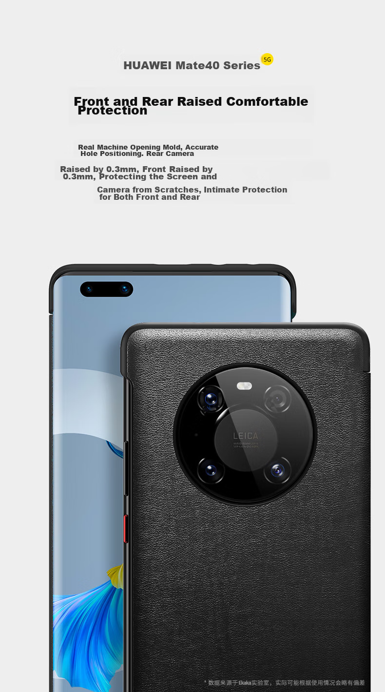 Чехол-книжка Ekakashop для Huawei Mate40, черный, кожаный, бизнес-стиль, с умным окном
