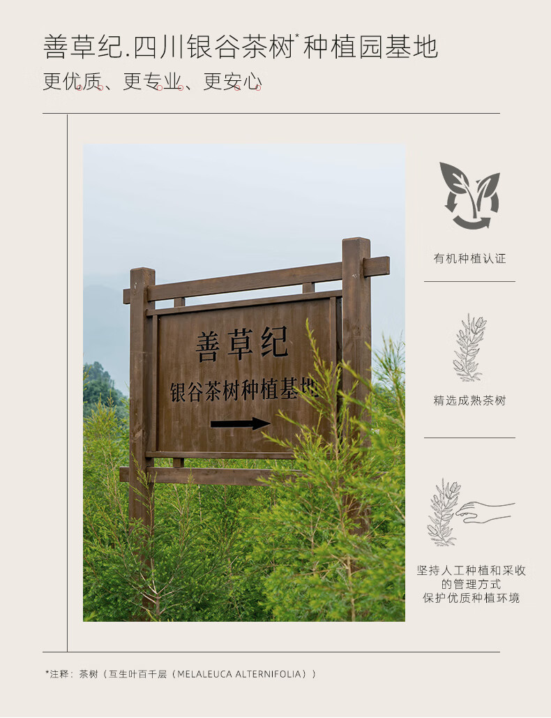 善草纪洗面奶女 茶树洁面膏  深层清洁控油高泡沫男士女生日礼物 【新品】三代茶树洁面120g