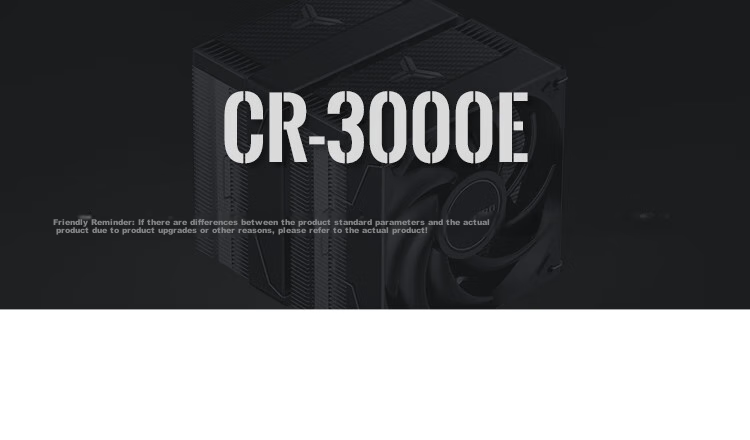 Кулер для процессора JONBO CR-3000E Standard Edition, двухбашенный, с двумя вентиляторами, 6 тепловых трубок, ШИМ, для многоплатформенных систем, с термопастой