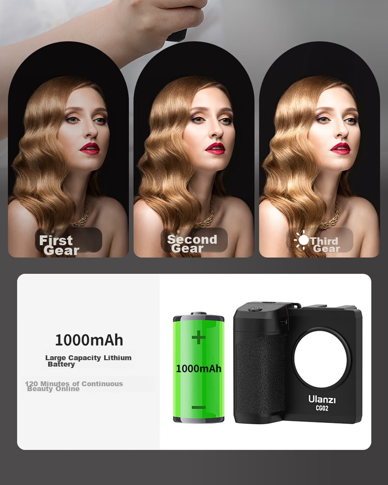 Ulanzi CG-02 - портативный стабилизатор со встроенной подсветкой и Bluetooth-пультом для селфи и видеосъемки