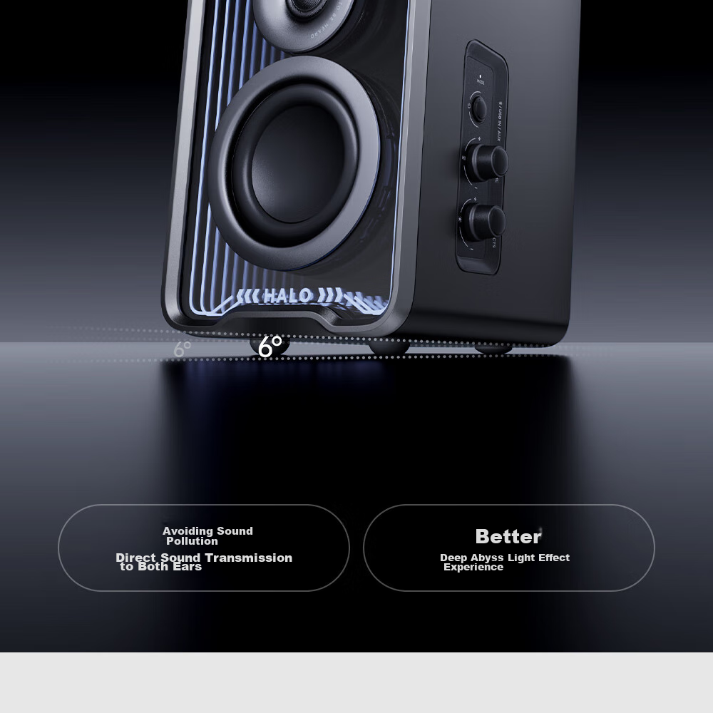 Портативная колонка Edifier Halo 2.0 SE, Bluetooth, USB, AUX, с подсветкой, белая