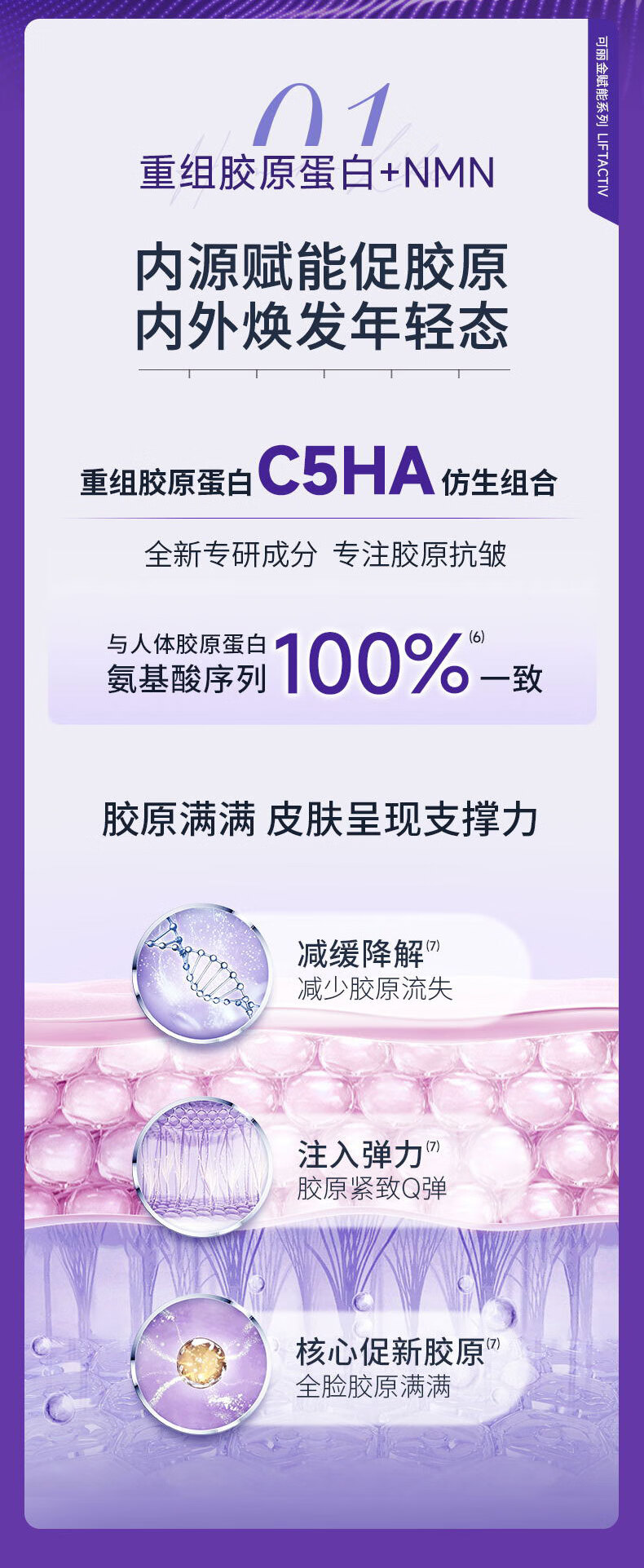 可丽金（COLLGENE）Human-like重组胶原蛋白赋能珍萃紧致抗皱保龄面霜30g/盒