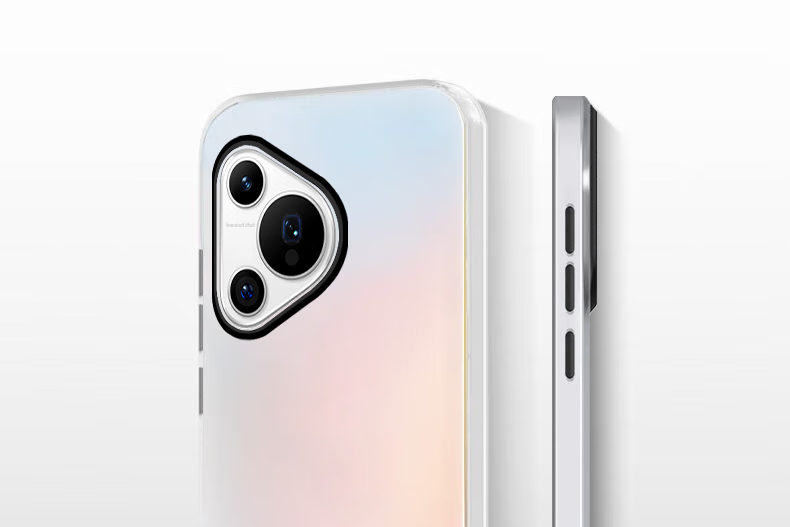Чехол для Huawei Pura70 Baozou, силиконовый, с мягкими краями, полупрозрачный, противоударный, с лазерным градиентом, матовый, защитный