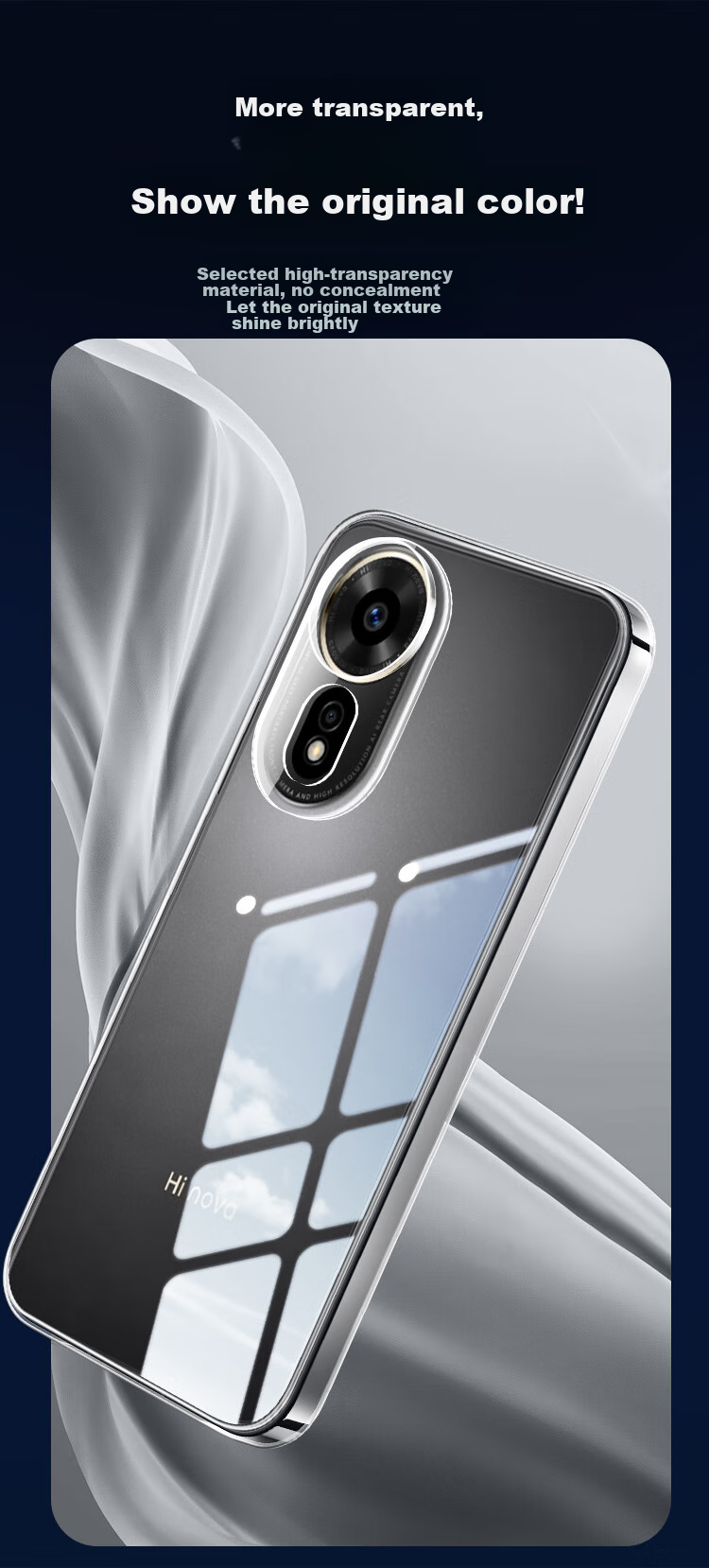 Чехол Freeson для Huawei Hi Nova 12 SE, противоударный, прозрачный, с кольцом-держателем и ремешком
