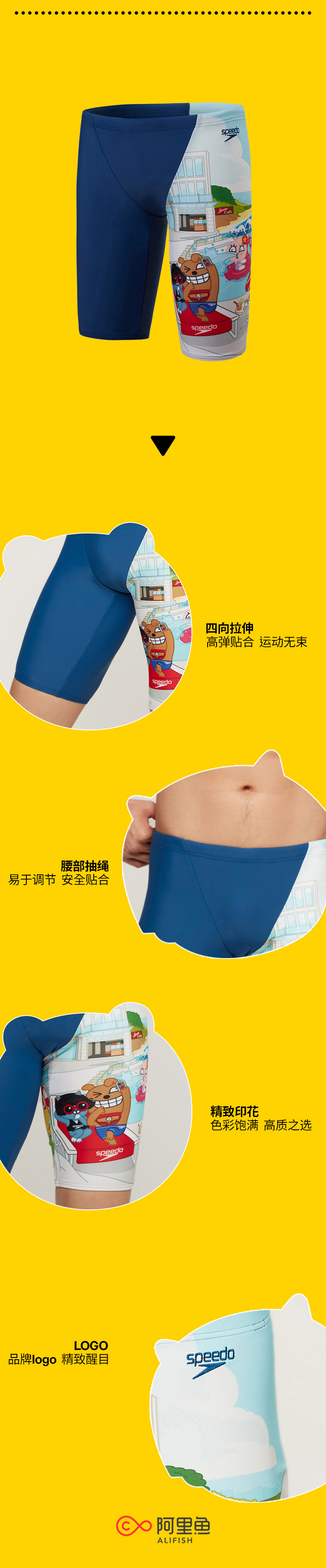 speedo泳裤_SPEEDO 速比涛 x Kakao Friends 男士泳裤 8136018148