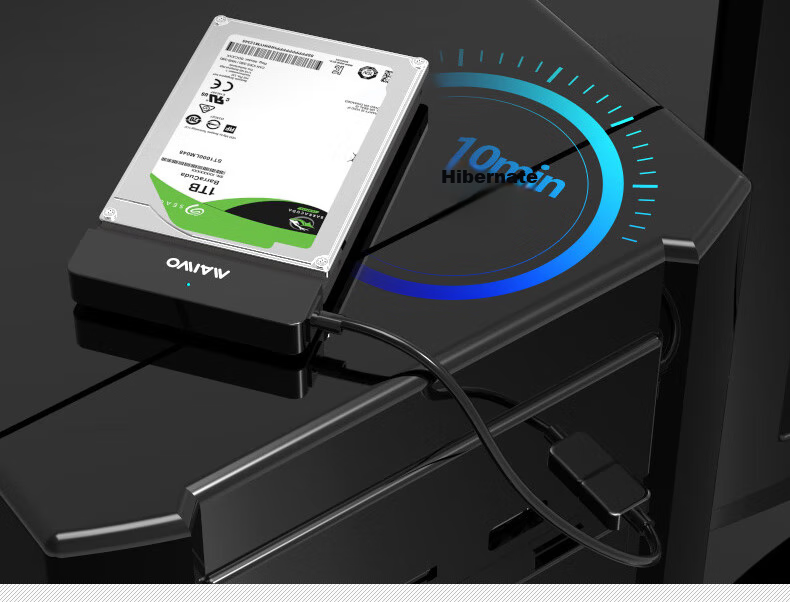 Кабель-адаптер MAIWO K104A для 2.5-дюймовых SATA HDD/SSD, USB 3.0, черный