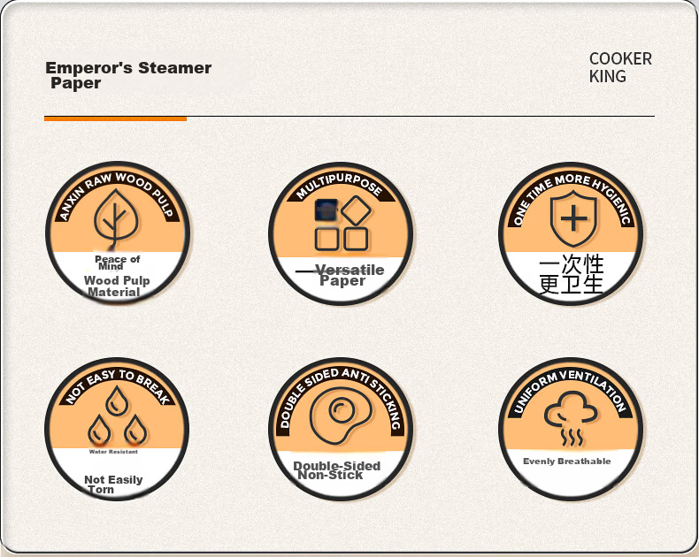 Бумага для выпечки COOKER KING, перфорированная, для паровой обработки, 28 см, 110 шт.