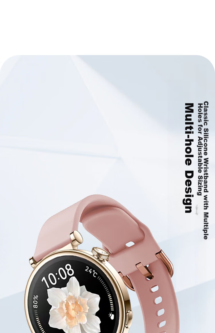 Ремешок ESCAPE для Huawei Watch GT6 / Watch 5 / GT4, силиконовый, 18 мм, белый