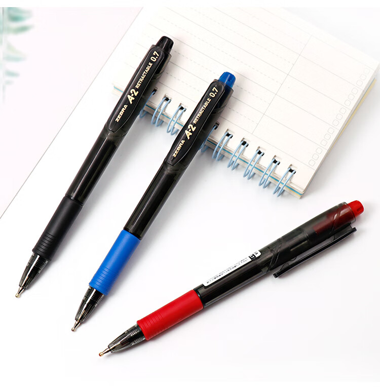 ZEBRA Genuine Ballpoint Pen Series, 0.7mm Bullet Tip, Push-Button Retractable Pen, for Students And Office Use, Medium Oil Pen, ID-A200, Black