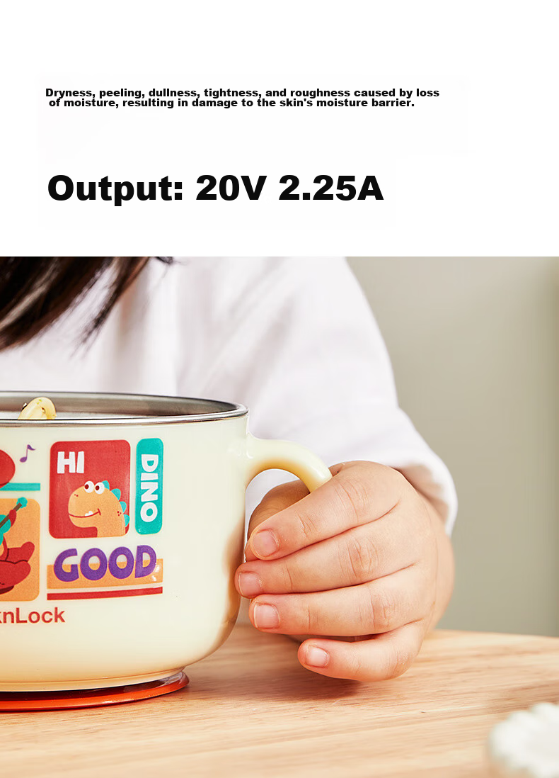 Детская тарелка LOCK&LOCK из нержавеющей стали с ручкой, для риса, супа, для детей 3-6 лет