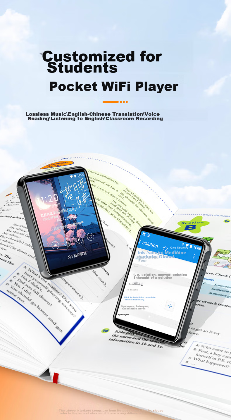 Портативный MP3/MP4 плеер FAMUE BF10, 40 ГБ, с Wi-Fi, Bluetooth, цвет черный