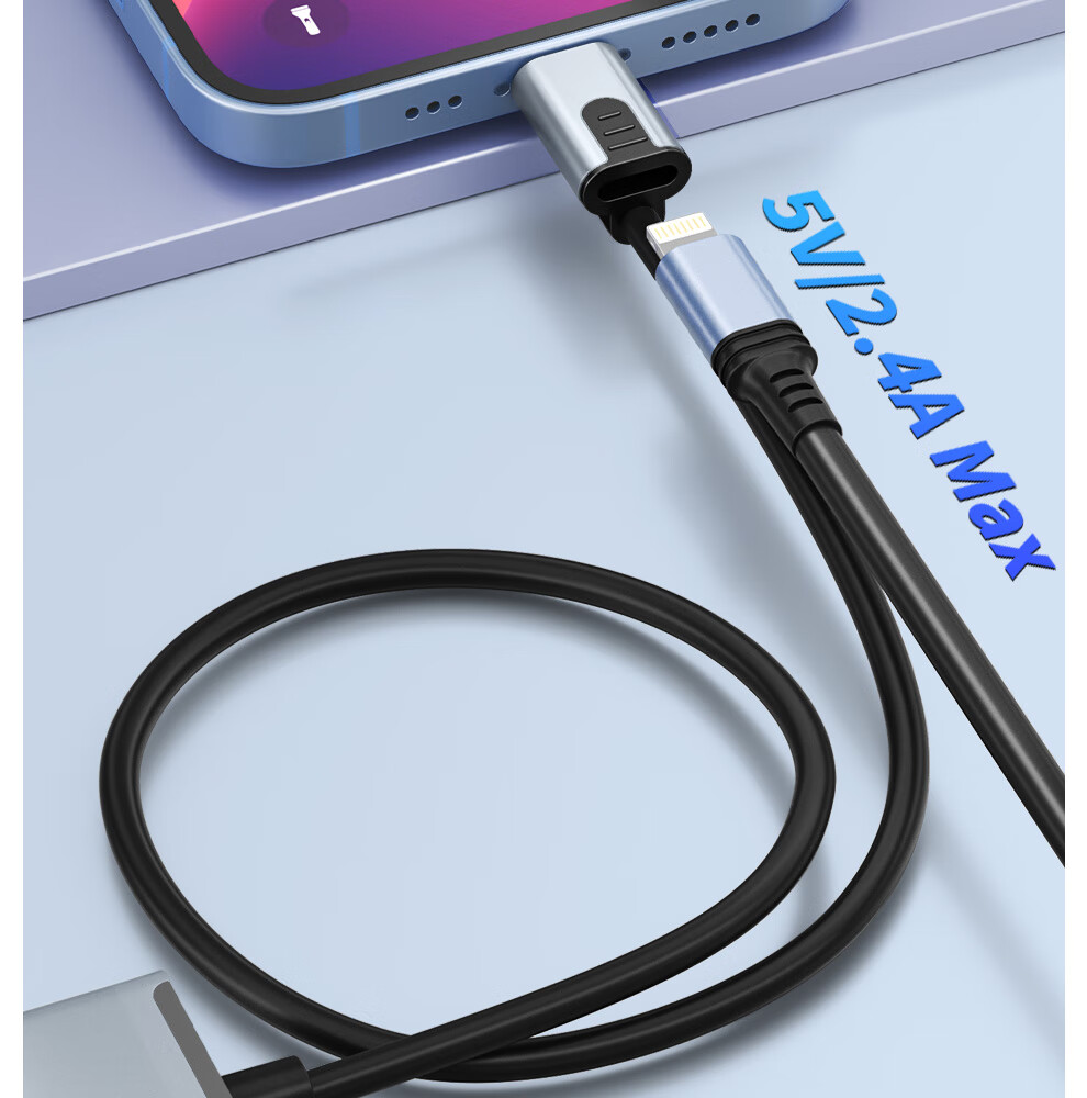 Переходник ULT-unite Lightning на RJ45 Ethernet, 100 Мбит/с, с портом зарядки, 0.5 м