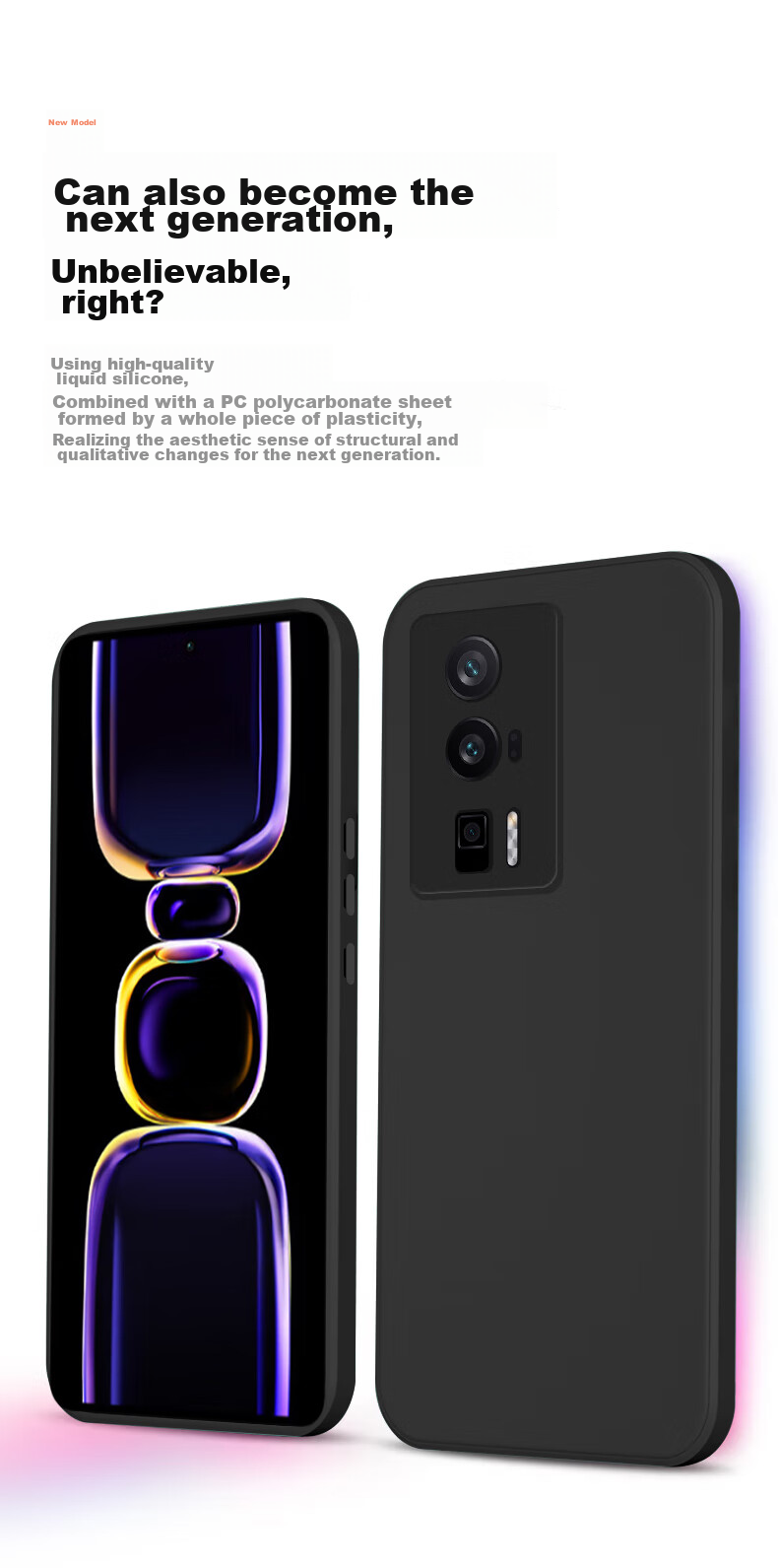 Чехол для телефона KEKLLE, силиконовый, противоударный, ультратонкий, для Xiaomi Redmi K60/K60 Pro, элегантный черный