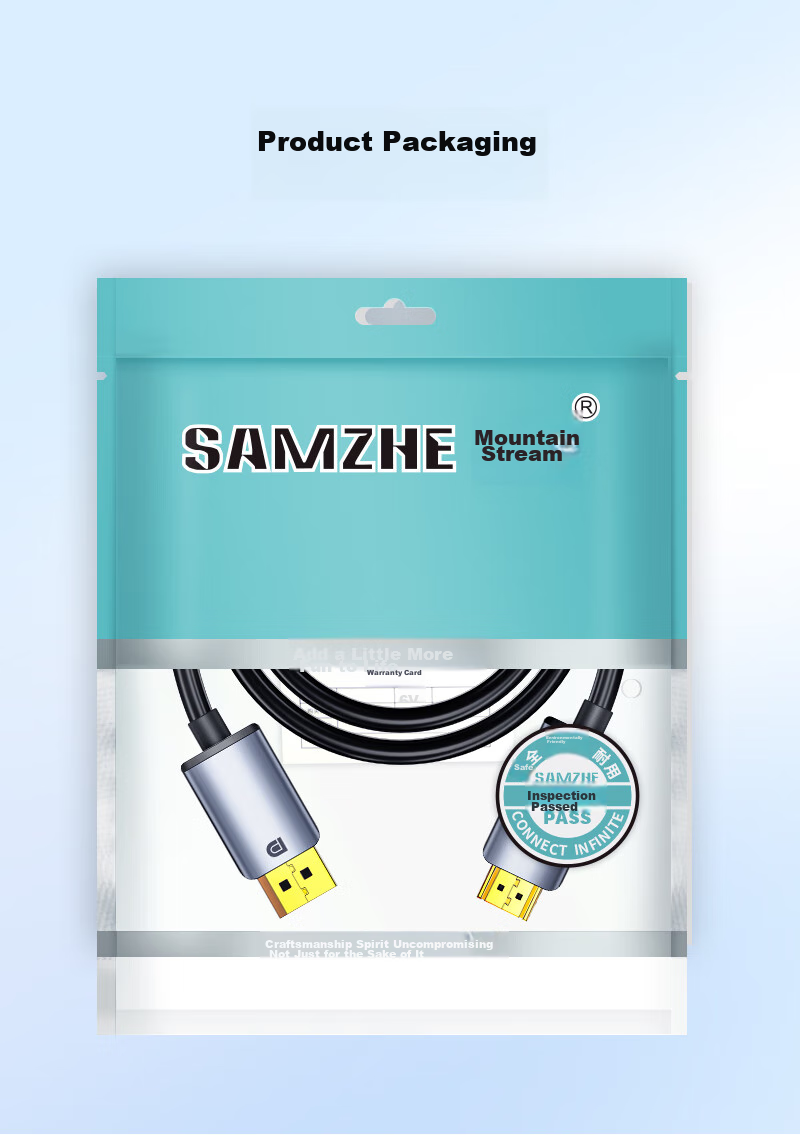Кабель-адаптер SAMZHE DP to HDMI, версия 1.2, 4K HD, 1 метр, LDH10