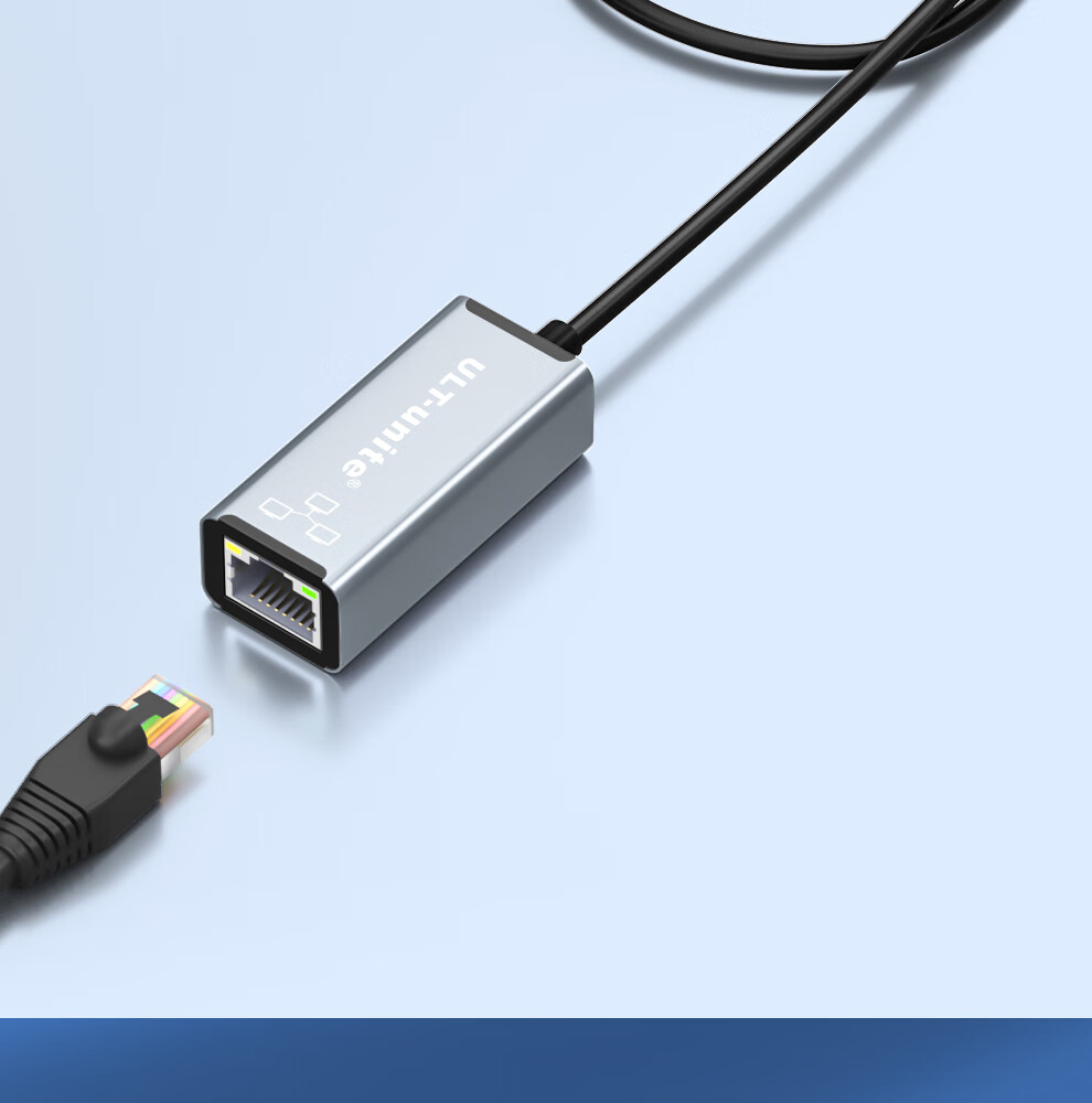 Переходник ULT-unite Lightning на RJ45 Ethernet, 100 Мбит/с, с портом зарядки, 0.5 м
