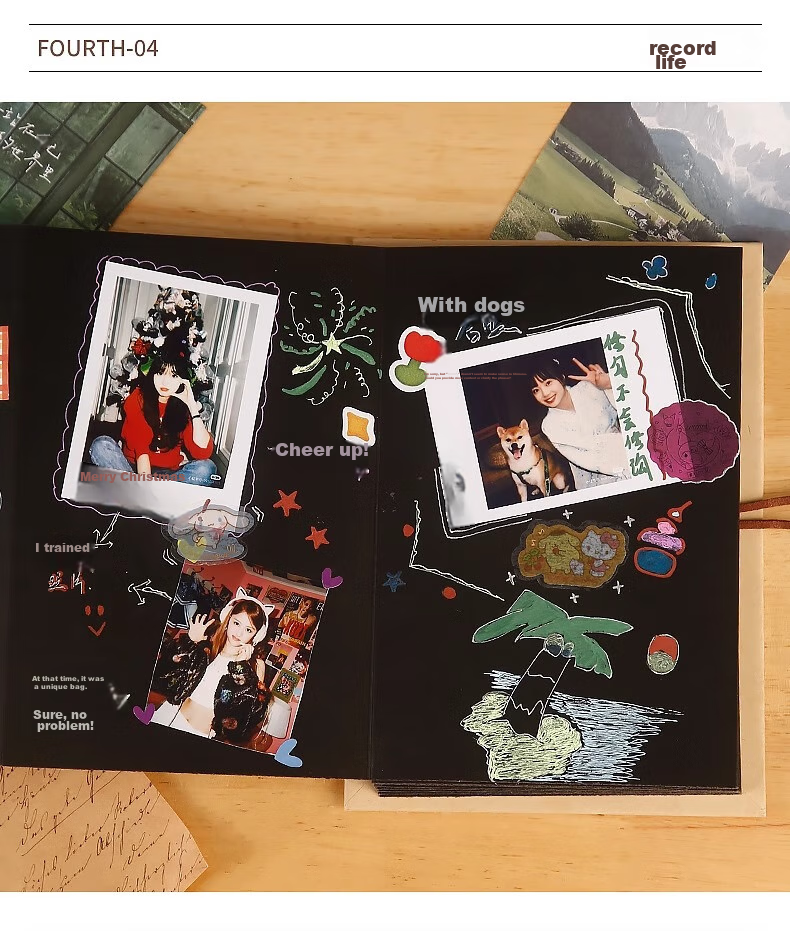 Фотоальбом Jiamo "Гармошка" DIY, Pop-Up Book, самодельная книга для пар, друзей, выпускников, креативный подарок на Новый год и День Святого Валентина, большой размер с вставкой для карточек
