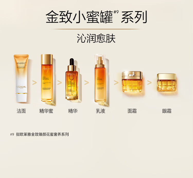 欧莱雅（LOREAL）金致臻颜花蜜松露套装抗皱保湿补水紧致提拉化妆品护肤妈妈礼物 2】金致臻颜花蜜奢养实用4件套