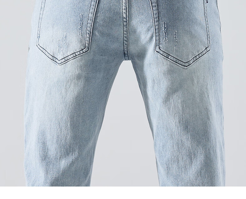 Zengzhi / Zengzhi Мужские джинсы в стиле Business Casual 928010 Сине-черные Размер 31