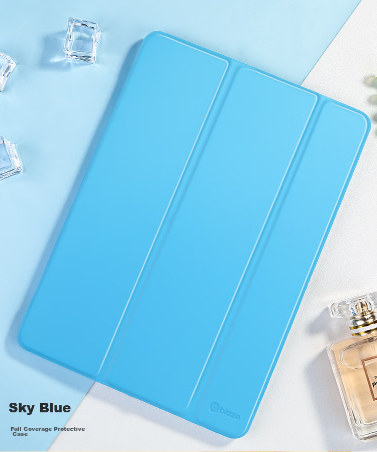 Чехол-книжка BIAZE для iPad 10.2 дюйма (9/8/7 поколение), универсальный складной чехол-книжка с функцией Smart Sleep/Wake, черный