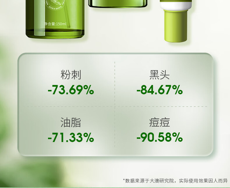 植树（plant grow）茶树水乳凝胶三件套 收缩毛孔控油抗痘补水保湿护肤品套装礼盒