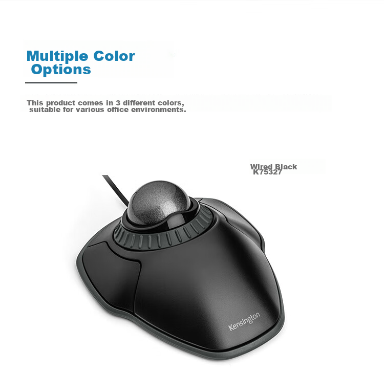 Беспроводная трекбольная мышь Kensington K70993, эргономичная, Bluetooth, для ПК и ноутбука, с подставкой для запястья, белая