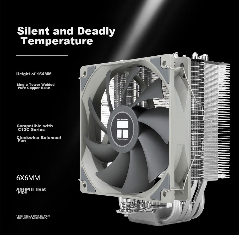 Кулер для процессора Thermalright Burst Assassin 120, 6 тепловых трубок, медное основание, воздушное охлаждение, BA120