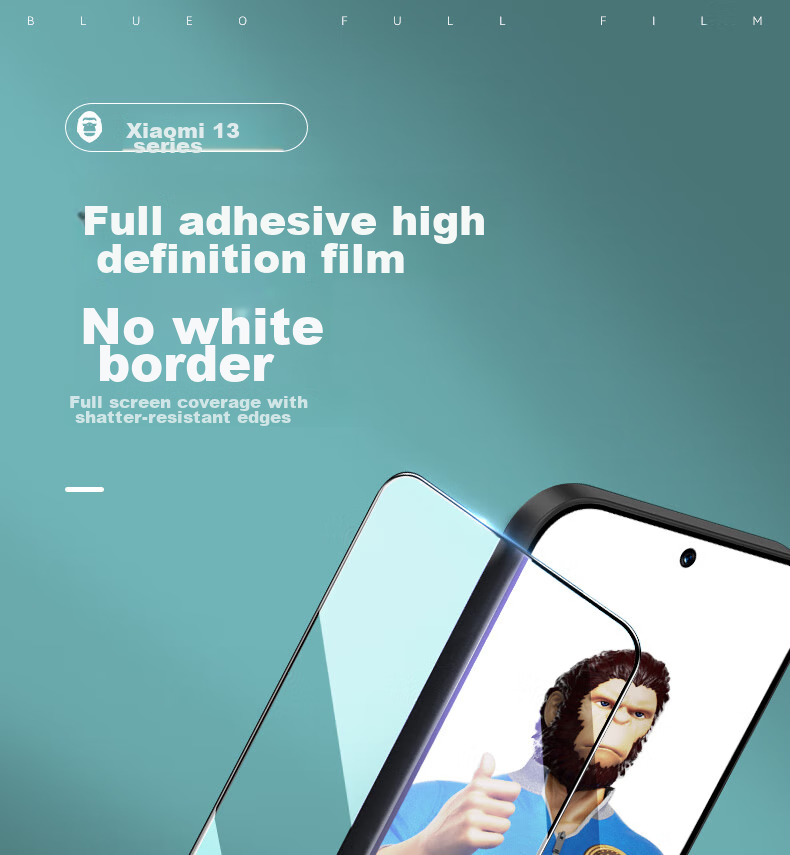 Защитное стекло для Xiaomi 14 / 13 BLUEO, ультратонкое, противоударное, антиотпечатки, 9H, 2.5D