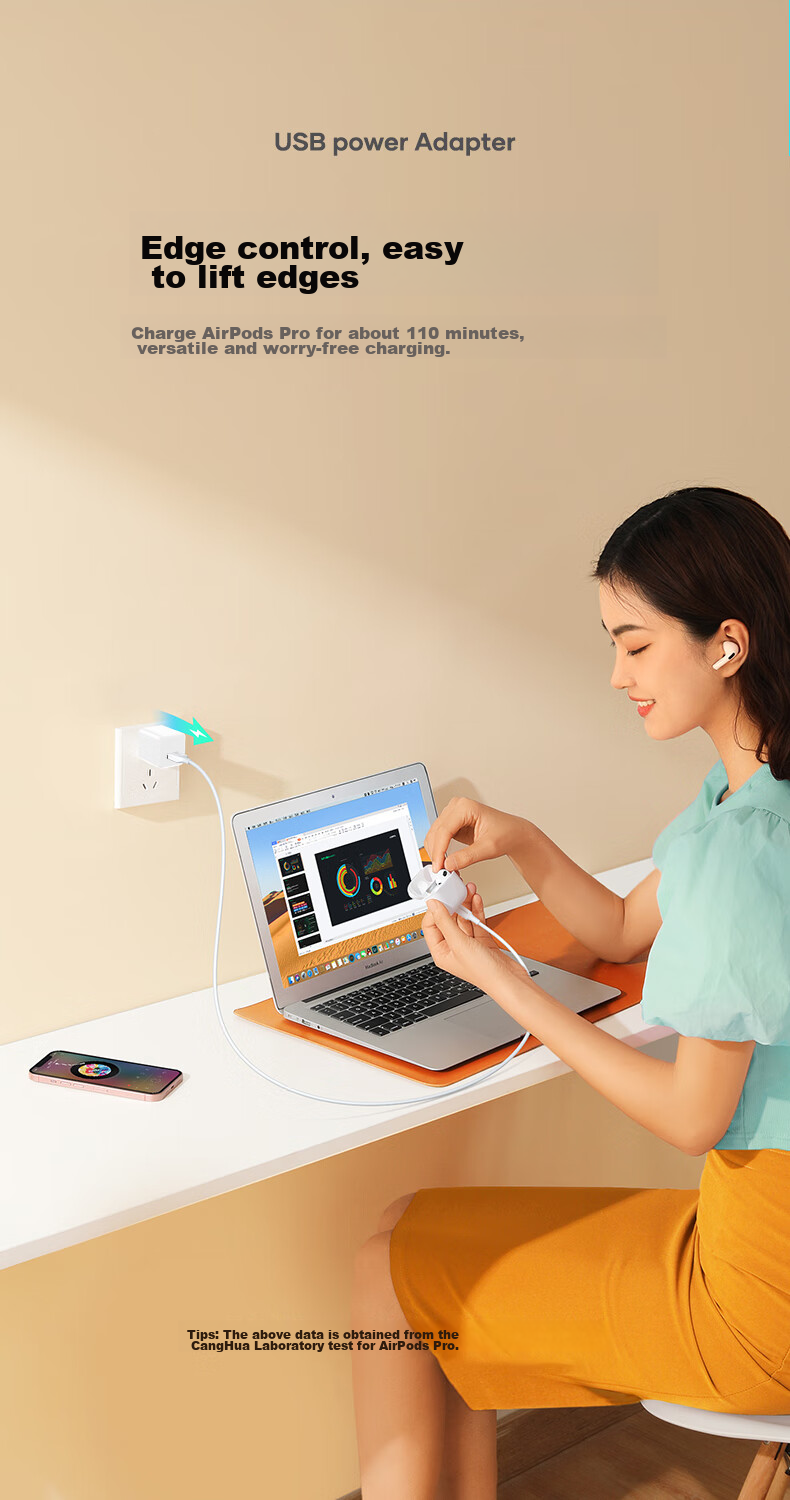 Зарядное устройство CangHua CH20, USB, 5V 1A, 5W, белый, универсальное