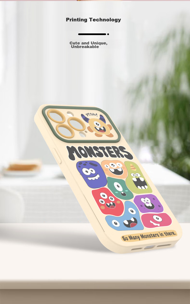 Чехол для Apple iPhone 15 Pro Max ZiTai "Monster Party", противоударный, из ТПУ, с рисунком