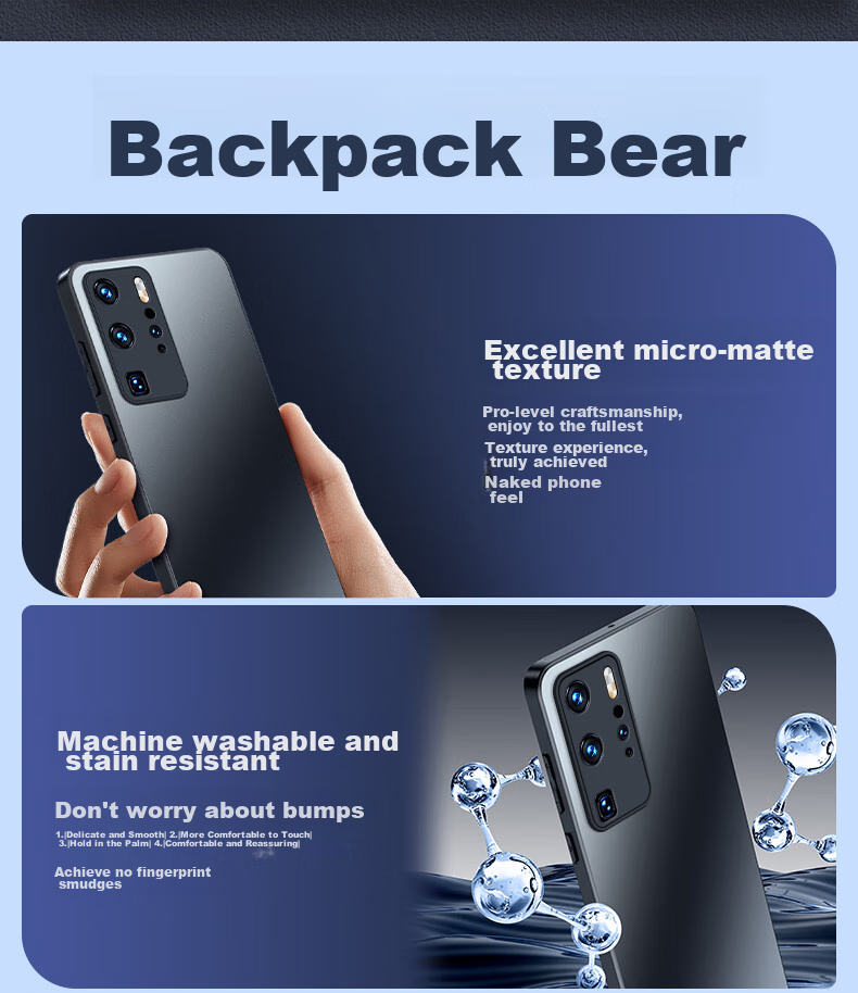 Чехол-накладка Mengxiangkejia AG Frosted для Huawei P40 Pro, противоударный, с полной защитой линз, ультратонкий, черный
