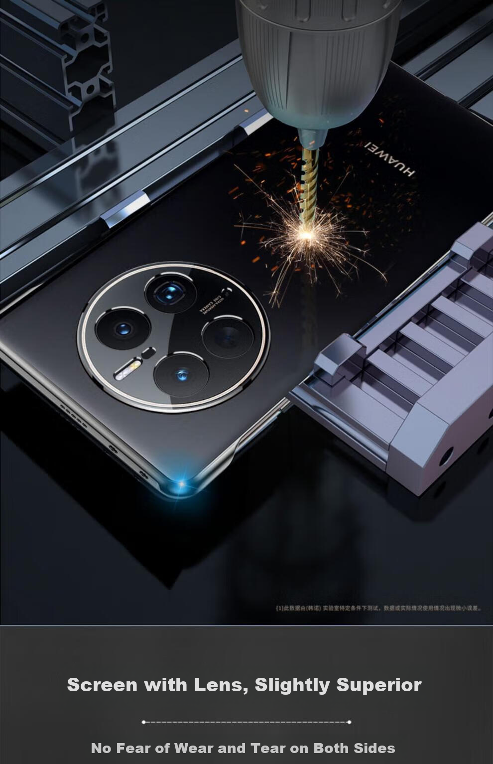 Чехол для Huawei Mate50 Pro Hongzhuo, ультратонкий, прозрачный, противоударный, с защитой от отпечатков пальцев и охлаждением, графитовый черный