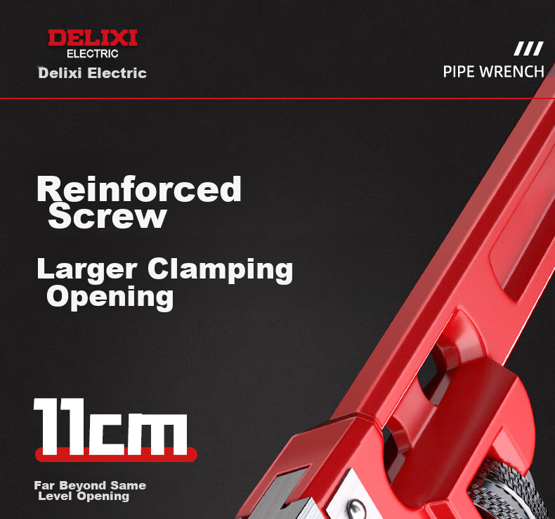 Разводной ключ DELIXI ELECTRIC, многофункциональный, самозатягивающийся, усиленный, с пластиковым покрытием, 10 дюймов