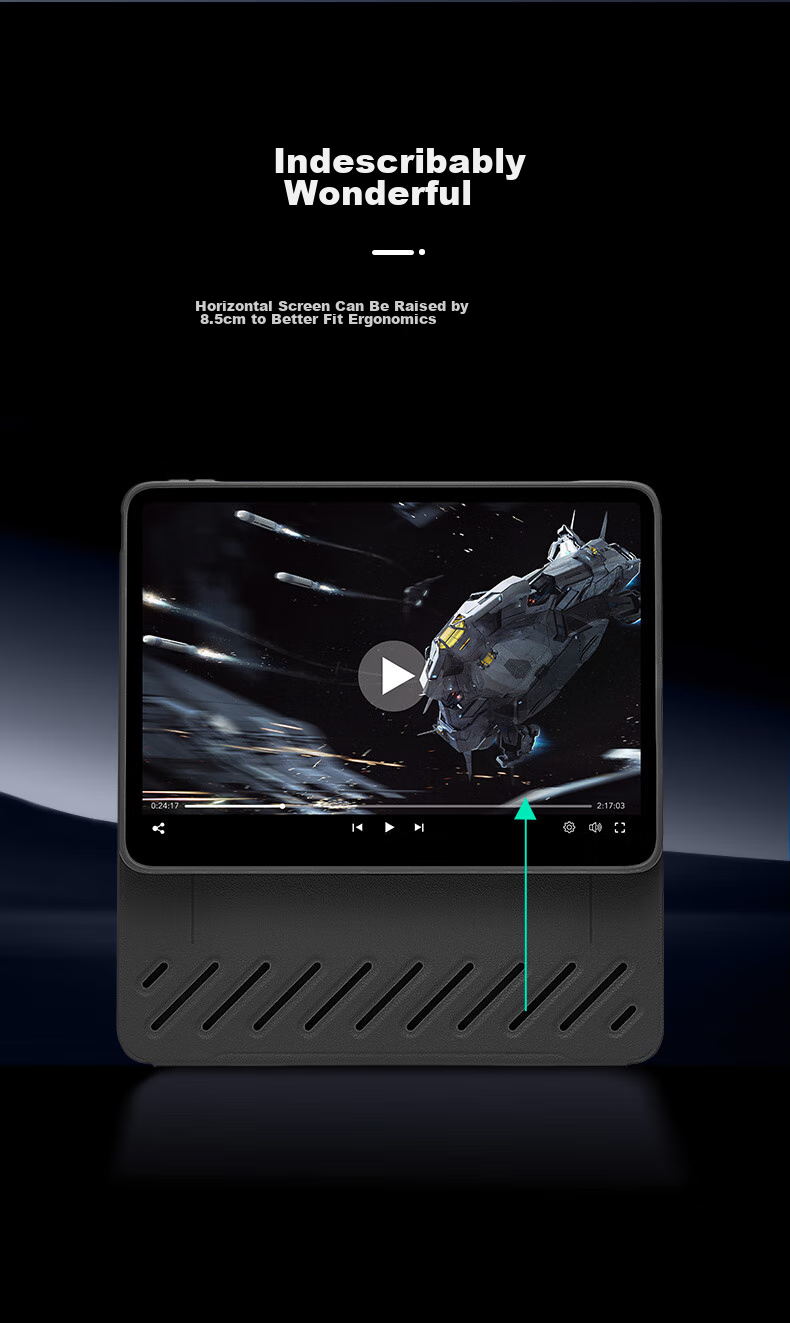 Чехол ESR для iPad Pro 11 дюймов (2022/21/20/18), с магнитным креплением, регулируемой подставкой, ударопрочный, многопозиционный защитный чехол для Apple планшета, черный