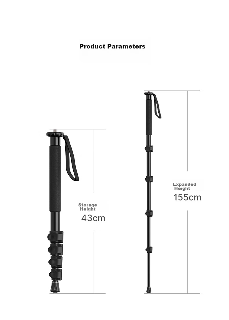 Ulanzi TB12 1.5-Meter Flip-Lock Monopod (без шаровой головки), алюминиевый сплав, легкий штатив для DSLR-камер, монопод для беззеркальных камер, походная стойка