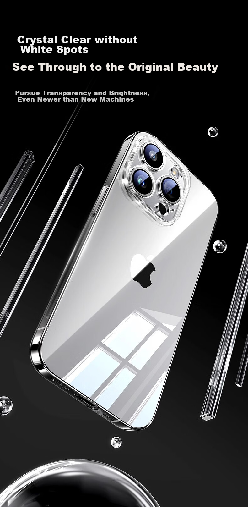 Противоударный чехол DIVI для Apple iPhone 15 Pro Max, прозрачный силиконовый, ультратонкий, защита от падений, простой стиль, с полной защитой