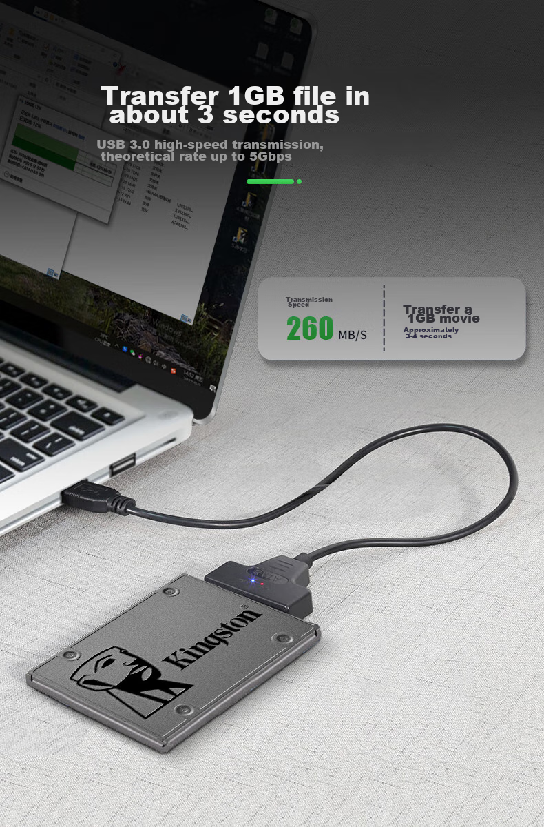 Переходник LinkStone USB 3.0 на SATA, кабель для жесткого диска, адаптер EasyDrive, корпус для 2,5-дюймовых жестких дисков, док-станция для ноутбука