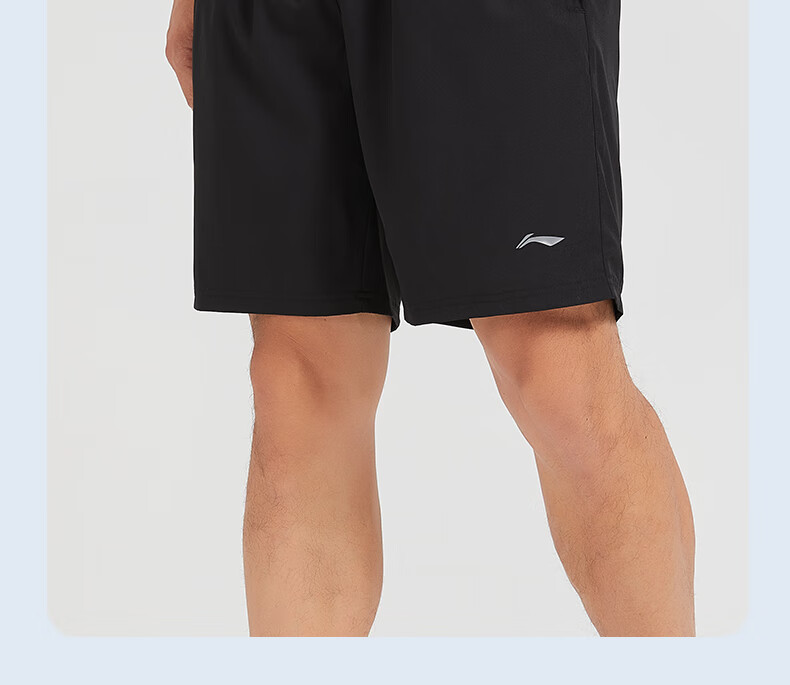 Спортивные шорты Li-Ning для мужчин, летние, быстросохнущие, дышащие, свободные, повседневные, для бега и пляжа, шорты для фитнеса из ледяного шелка, длиной до колена