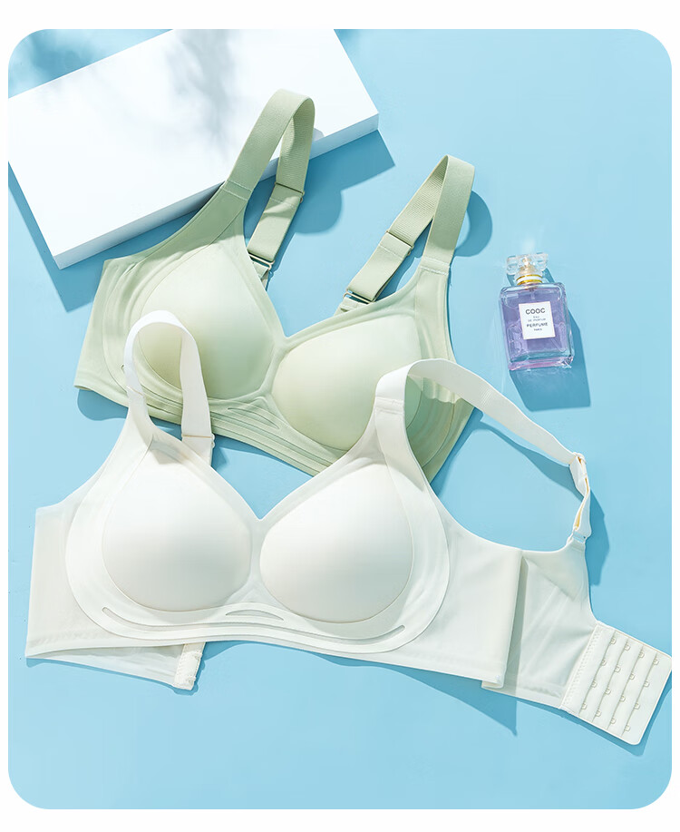Женский бюстгальтер MiiOW, модель Soft Support Bra, размер L, цвет шампань. Бесшовный, с поддержкой, из дышащего материала "холодный лед" шелк. Обеспечивает подъем и Push-Up эффект.