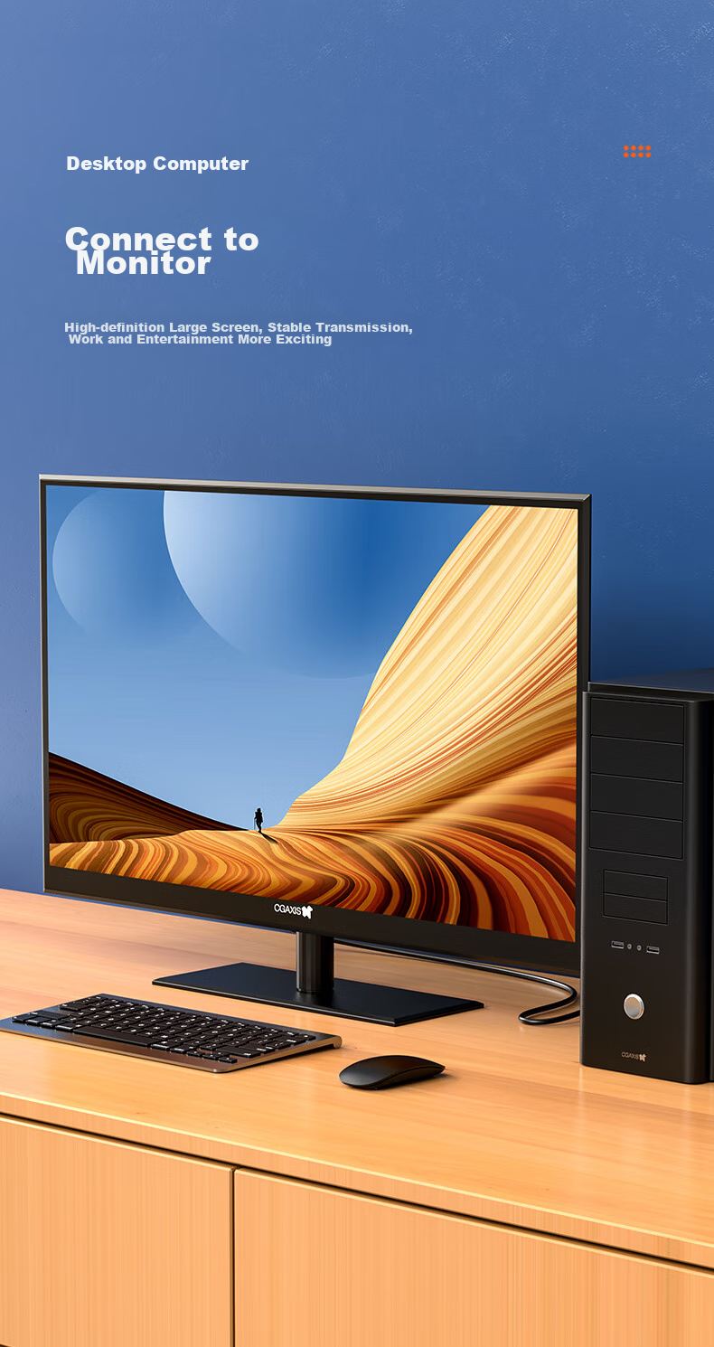 Кабель-переходник BIAZE HDMI на VGA 5 метров, черный, для подключения проектора, ноутбука, компьютера к телевизионной приставке Xiaomi, PS4