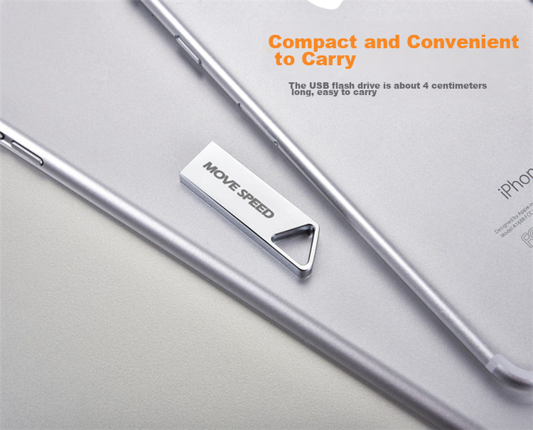 USB-накопитель MOVE SPEED 8GB USB 2.0, металлический, водонепроницаемый, противоударный, компактный, мини, для автомобиля, аудио-видео, серия Tiensanxilie