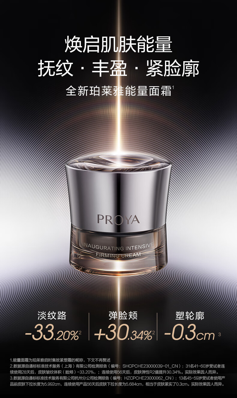 珀莱雅（PROYA）能量面霜抗皱紧致女士护肤品礼盒补水保湿乳液面霜45g 生日礼物女