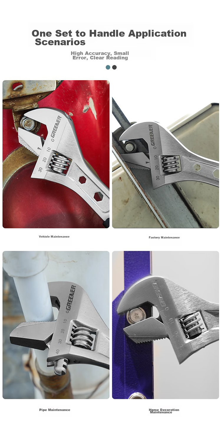 REVERSIBLE Adjustable Wrench, Multi-Purpose Household Fastener, Industrial Grade, 10-Inch Dual-Use Adjustable Wrench, 250mm