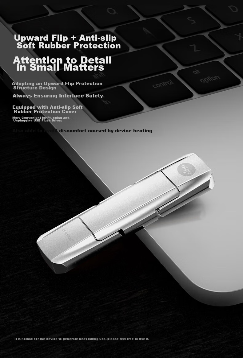 Aigo U393 USB 3.2 флеш-накопитель Type-C/USB 3.2, 256 ГБ, серебристый