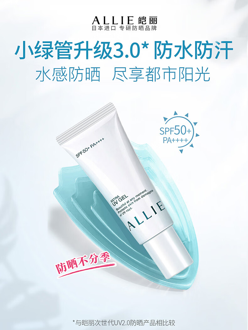 ALLIE皑丽嘉娜宝【会员小宝盒】水润倍护防晒水凝乳15g