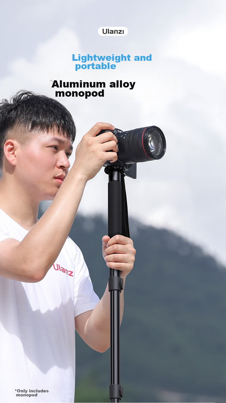 Ulanzi TB12 1.5-Meter Flip-Lock Monopod (без шаровой головки), алюминиевый сплав, легкий штатив для DSLR-камер, монопод для беззеркальных камер, походная стойка